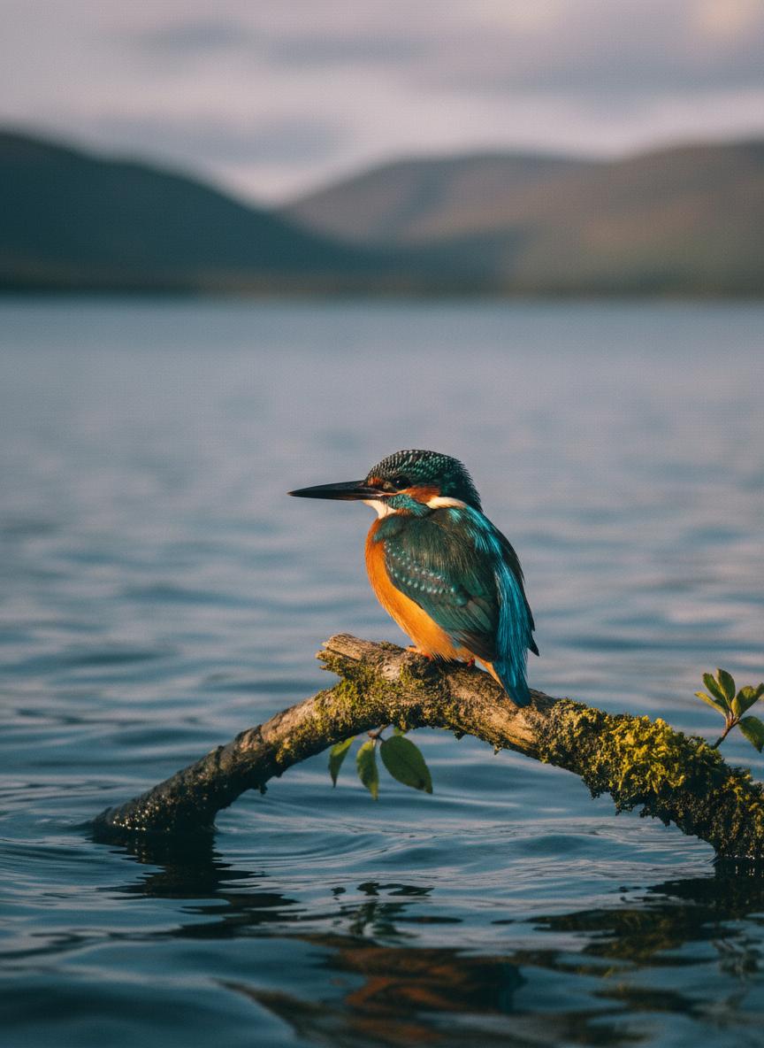 Kingfisher on branch